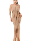Cut Out Fringe Dress