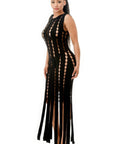 Cut Out Fringe Dress