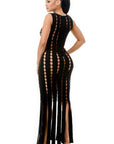 Cut Out Fringe Dress
