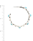 Western Turquoise Bead Open Hoop Earring