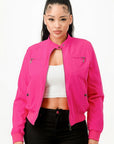 Casual Zip Up Biker Moto Jacket