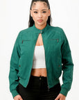 Casual Zip Up Biker Moto Jacket