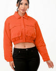 Shiny Puffer Bomber Jacket