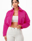 Shiny Puffer Bomber Jacket
