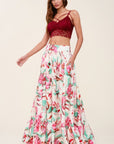 Printed Maxi Skirt With Pockets
