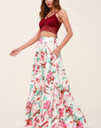 Printed Maxi Skirt With Pockets