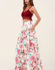Printed Maxi Skirt With Pockets