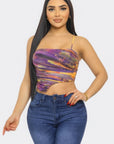 Mesh Print Top