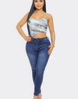 Mesh Print Top