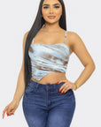 Mesh Print Top