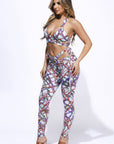 Printed Tie Detailed Jumpsuit