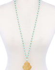 Designer Multi Bead Pendant Necklace