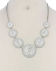 Lion Head Circle Linked Necklace
