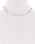Metal Single Chain Short Necklace