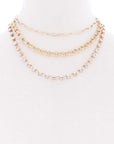 3 Layered Multi Metal Chain Necklace