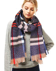 Stylish Plaid Modern Check Scarf