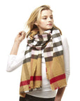 Plaid Oblong Scarf