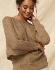 A Ribbed Knit Sweater