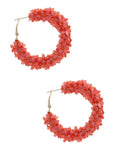 Flower Sequin Hoop Earring