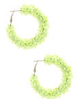 Flower Sequin Hoop Earring