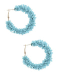 Flower Sequin Hoop Earring
