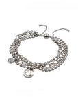 Metal Layered Smile Charm Bracelet