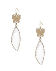 Fashion Butterfly Clear Stone Dangle Earring