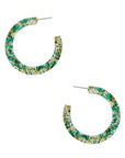 Clear Flower Hoop Earring