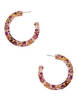 Clear Flower Hoop Earring