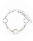 Circle 2 Line Rhinestone Chain Belt