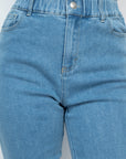 Double Button High-waisted Jeans