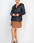 A-line Corduroy Pleated Mini Skirt