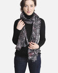 Fashion Feather Print Skinny Scarf