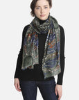 Fashion Feather Print Skinny Scarf