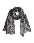 Fashion Feather Print Skinny Scarf