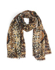 Fashion Feather Print Skinny Scarf