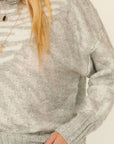 A Zebra Print Pullover Sweater