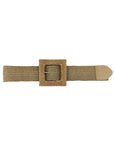 Fashion Square Straw Buckle Belt