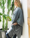 Solid Knit Oversized Trench Jacket