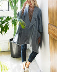 Solid Knit Oversized Trench Jacket