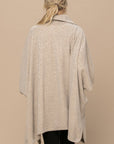 Solid Knit Oversized Trench Jacket