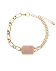 Stone Metal Chain Bracelet