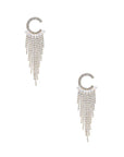 Crystal C Shape Baguette Fringe Earring