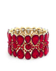 Teardrop Pattern Rhinestone Bracelet