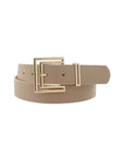 Outline Cutout Square Buckle Belt