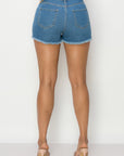 Side Chain Detailed Denim Shorts