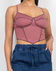 Bustier Sleeveless Ribbed Top