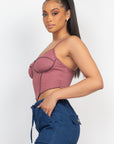 Bustier Sleeveless Ribbed Top