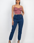 Bustier Sleeveless Ribbed Top