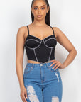 Bustier Sleeveless Ribbed Top